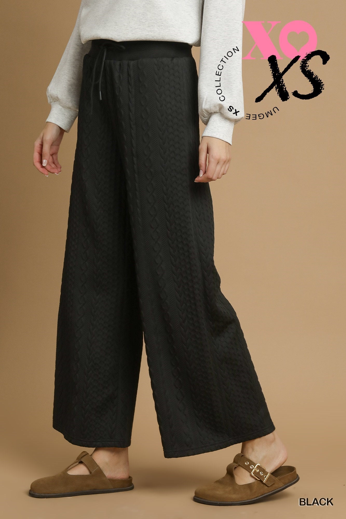 【ROMANTIC CROWN】23FW★ CABLE KNIT WIDE PANTS org.jpg